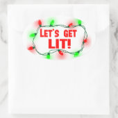 lass beleuchtet ovaler aufkleber (Tasche)