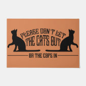 Lass bitte die Katze nicht aus oder würze nicht vo Fußmatte (Vorderseite)