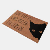 Lass bitte nicht die Katzen aus oder die Poliziste Fußmatte (Schrägansicht)