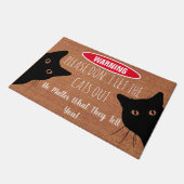 Lass bitte nicht die komische Katze aus! Fußmatte (Schrägansicht)