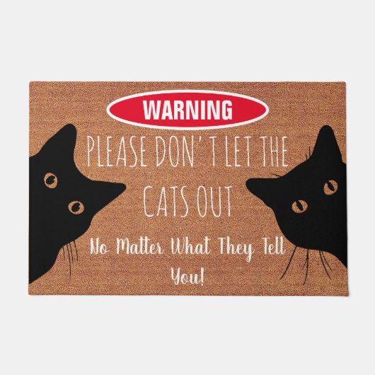 Lass bitte nicht die komische Katze aus! Fußmatte (Vorderseite)