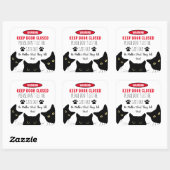 Lass bitte nicht die komische Katze aus! Quadratischer Aufkleber (Blatt)