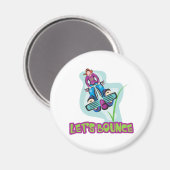 Lass Bounce Pogo Stick Magnet (Vorderseite/Rückseite)