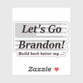 Lass Brandon Graue US-Flaggenstruktur besser Aufkleber (Blatt)