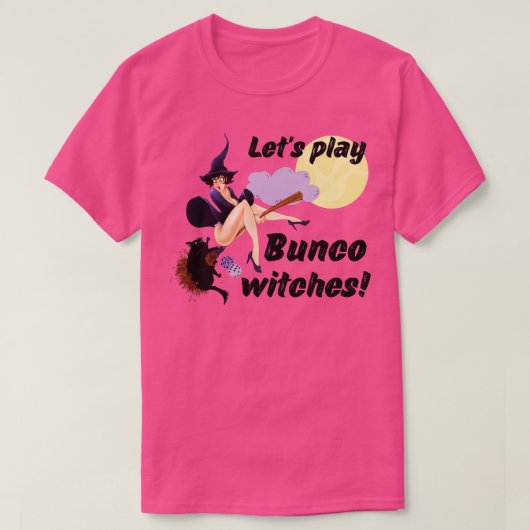 Lass Bunco Hexen Bunco Halloween Button Up Gir T-Shirt (Design vorne)