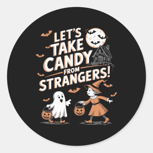 Lass Candy aus Strangers Funny Halloween 5 Runder Aufkleber (Vorderseite)