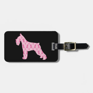 Lass Cure Cancer Ribbon Schnauzer Gepäckanhänger