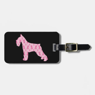Lass Cure Cancer Ribbon Schnauzer Gepäckanhänger