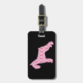 Lass Cure Cancer Ribbon Schnauzer Gepäckanhänger (Vorderseite vertikal)
