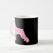 Lass Cure Cancer Ribbon Schnauzer Kaffeetasse (Vorderseite Links)