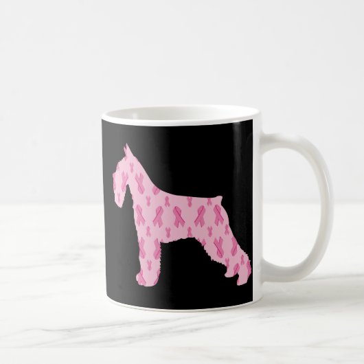 Lass Cure Cancer Ribbon Schnauzer Kaffeetasse (Rechts)