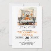 Lass Danke Erntedank Dinner Friendsgiving Einladung (Vorderseite)