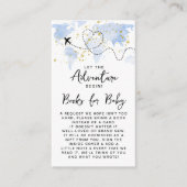 "Lass das Abenteuer an!" Reisekarte Kinderdusche Begleitkarte (Vorderseite)