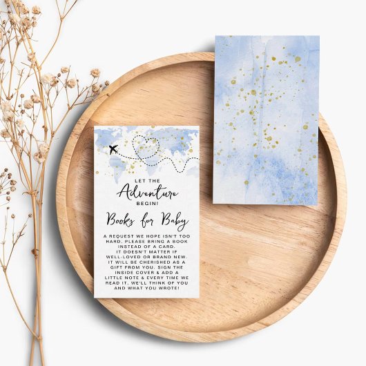 "Lass das Abenteuer an!" Reisekarte Kinderdusche Begleitkarte