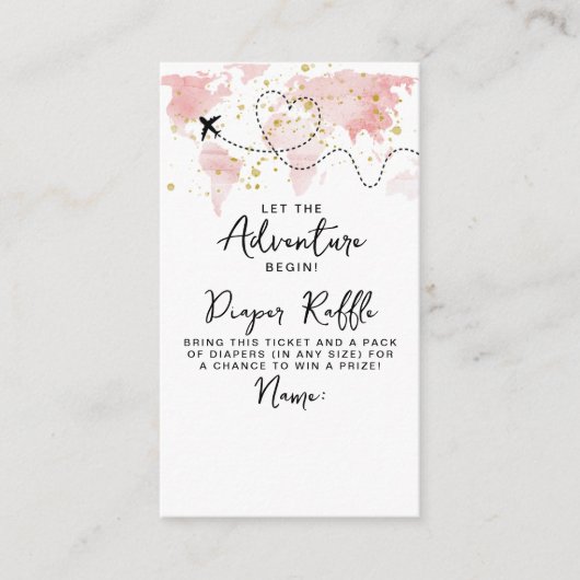 "Lass das Abenteuer an!" Reisekarte Kinderdusche Begleitkarte (Vorderseite)