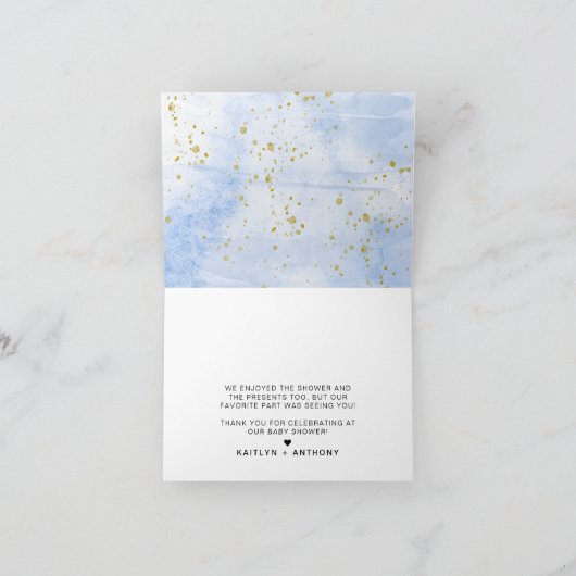 "Lass das Abenteuer an!" Reisekarte Kinderdusche Dankeskarte (Innenseite)