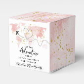 "Lass das Abenteuer an!" Reisekarte Kinderdusche Geschenkschachtel (Vorderseite)