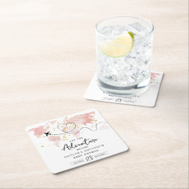 "Lass das Abenteuer an!" Reisekarte Kinderdusche Rechteckiger Pappuntersetzer