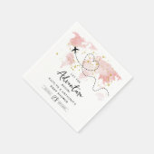 "Lass das Abenteuer an!" Reisekarte Kinderdusche Serviette (Ecke)