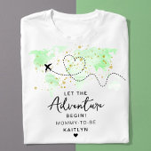 "Lass das Abenteuer an!" Reisekarte Kinderdusche T-Shirt