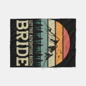 Lass das Abenteuer Begin Bride Just Married Paares Fleecedecke (Vorderseite (Horizontal))