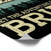 Lass das Abenteuer Begin Bride Just Married Paares Poster (Ecke)