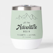 Lass das Abenteuer Begin Sage Green Wedding (Vorderseite)