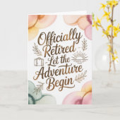 Lass das Abenteuer beginnen Ruhestand Karte (Gelbe Blume)