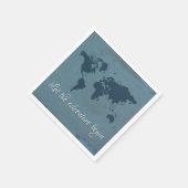 Lass das Abenteuer beginnen Serviette (Ecke)