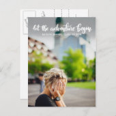 Lass das Abenteuer beginnt handschriftlich | Absol Ankündigungspostkarte (Vorne/Hinten)