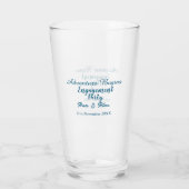 lass das Abenteuer beginnt Verlobungsfeier Name da Glas (Rückseite)