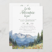 Lass das Abenteuer in einer Babydusche Einladung (Vorne/Hinten)