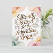 Lass das Abenteuer Rentenbeginn beginnen Karte (Stehend Vorderseite)