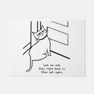 Lass das Cat Out - Funny Cat Geschenk für Katzen L Fußmatte