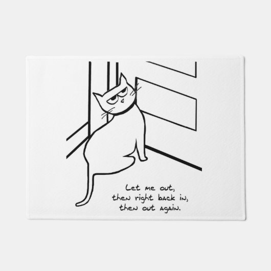 Lass das Cat Out - Funny Cat Geschenk für Katzen L Fußmatte (Vorderseite)