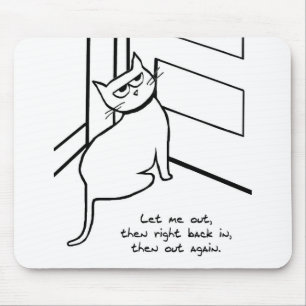 Lass das Cat Out - Funny Cat Geschenk für Katzen L Mousepad