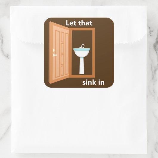 Lass das ein quadratischer aufkleber (Tasche)