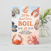 Lass das gute Party der guten Zeiten, Meeresfrücht Einladung (Stehend Vorderseite)