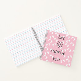 Lass das Leben überrascht dich Notizblock