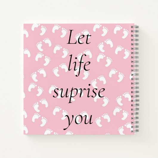 Lass das Leben überrascht dich Notizblock (Rückseite)