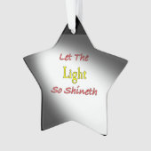 LASS DAS LICHT SO SCHINETH-STERN-Zierwerk Ornament (Vorderseite)