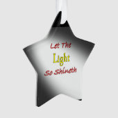 LASS DAS LICHT SO SCHINETH-STERN-Zierwerk Ornament (Vorderseite)