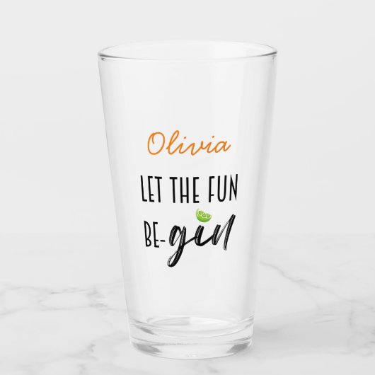 Lass das lustige, personalisierte Glas (Vorderseite)