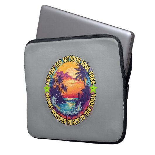 Lass das Meer Set Ihr Soul kostenlos Laptopschutzhülle (Vorderseite Links)