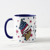 Lass das Party! Red White Blue Ice Creme Cone Tasse (Links)