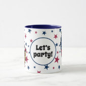 Lass das Party! Red White Blue Ice Creme Cone Tasse (Zentrum)