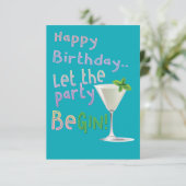 lass, das Party sei rein! Karte (Stehend Vorderseite)