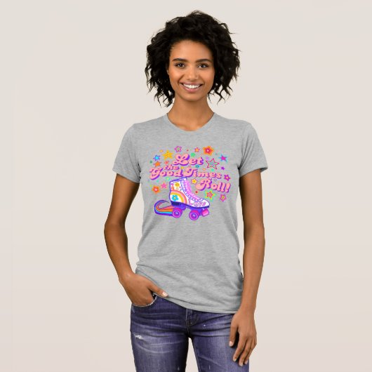 Lass das Rainbow-Skaten-T-Shirt der Good Times Rol T-Shirt (Vorne ganz)