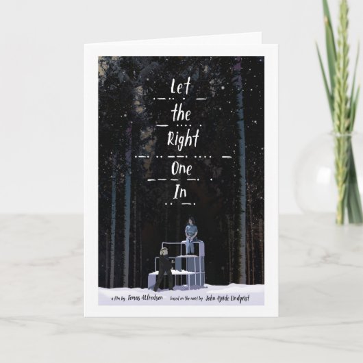 Lass das Richtige in Alternativfilm-Poster Karte (Vorderseite)