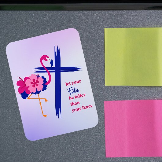 Lass, dass dein Glaube größer ist als dein Zitat Magnet